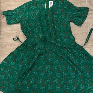 Disney Orange bird New Green Floral Casual Dress